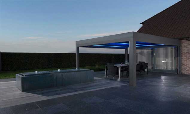 Instalación de pérgolas de aluminio en Barcelona pergola plana lujo cepi - Instalación de pérgolas de aluminio en Barcelona